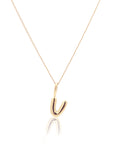Initial Necklace Bubble Gold