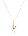 Initial Necklace Bubble Gold A-Z