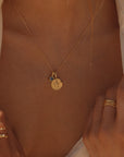 Virgo Coin Necklace With Your Birthstone Gold