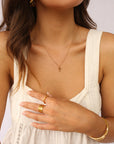 Initial Necklace Classic Gold