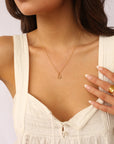 Initial Necklace Lower Case Gold A-Z