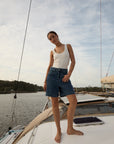 Emilie Denim Workwear Short Authentic Blue
