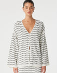 Onda Long Sleeve Cream Wave