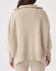 London Zip Knit Taupe