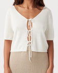 Poppy Reversible Organic Cotton Top Cream