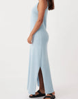 Izi Organic Linen Cotton Maxi Dress Sky