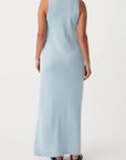 Izi Organic Linen Cotton Maxi Dress Sky