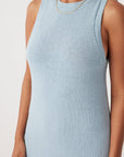 Izi Organic Linen Cotton Maxi Dress Sky