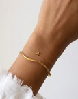 Petite Initial & Jaclyn Bracelet Stack