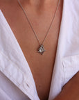 The Paw & Initial Necklace A - Z Silver