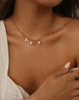 The Paige 3 Initial Charm Necklace Gold