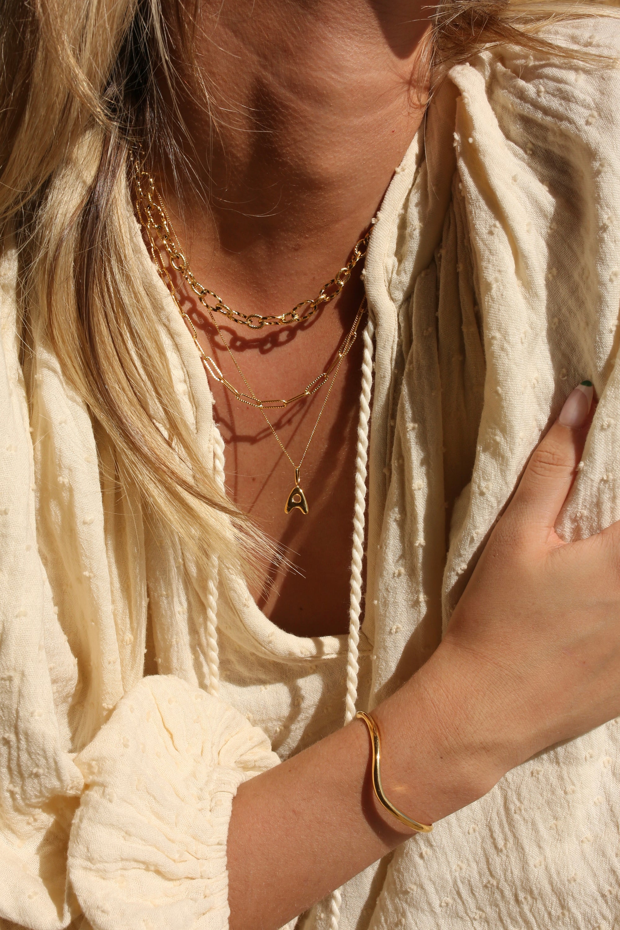 Bubble Initial Stack Gold