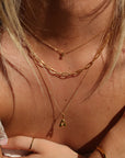 Petite Zodiac & Bubble Initial Stack Gold