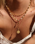 The Epidote Initial & Zodiac Stack Gold