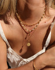 The Epidote Initial & Zodiac Stack Gold