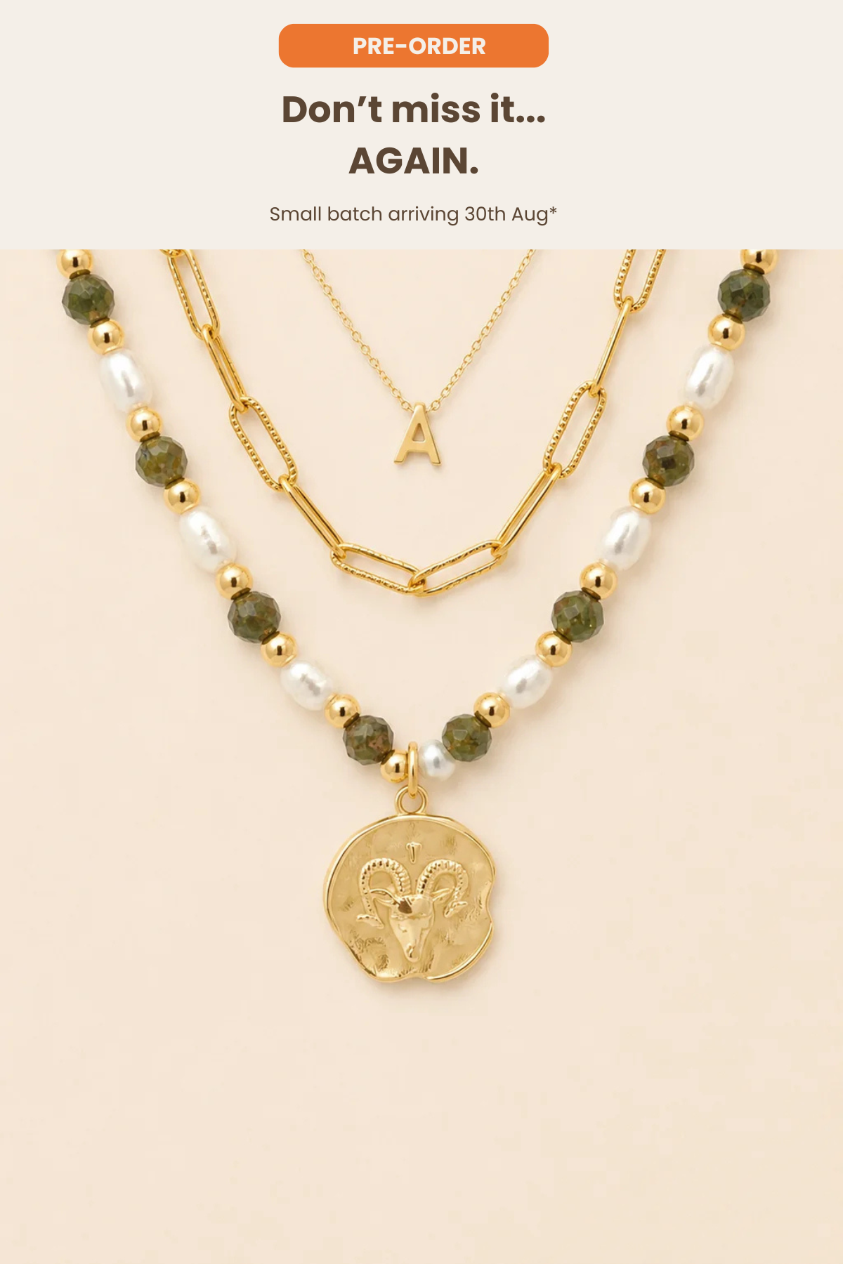 Petite & Epidote Zodiac Stack Gold