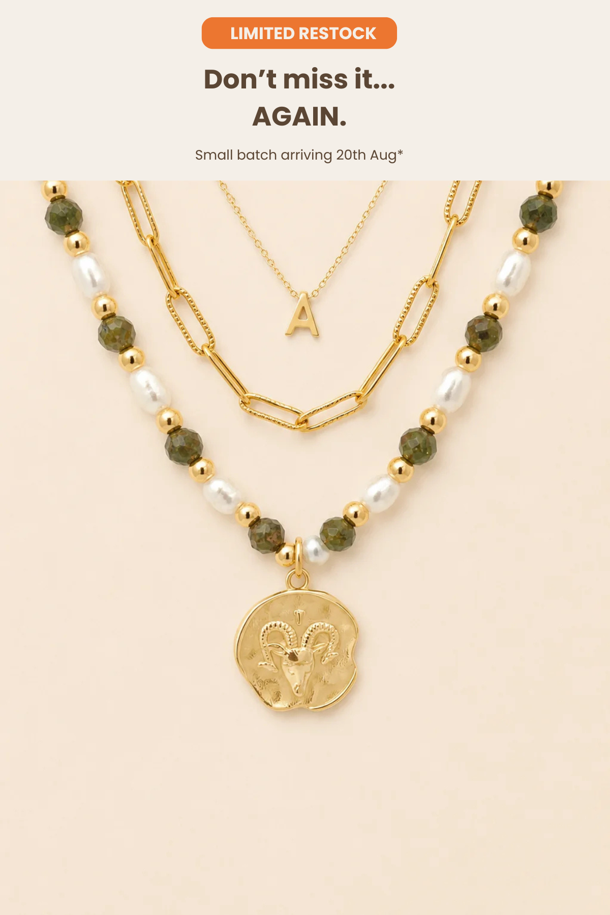 Petite & Epidote Zodiac Stack Gold