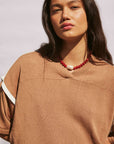 Orlando Oversized Tee Pecan & Cream