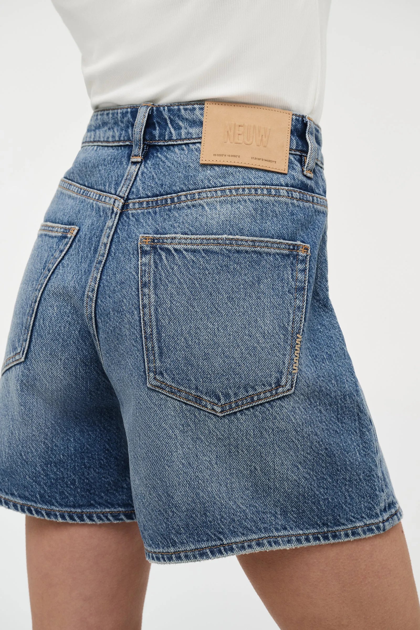 Eva Wide Denim Short Flux