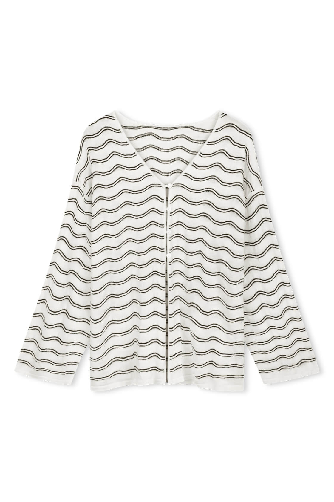Onda Long Sleeve Cream Wave