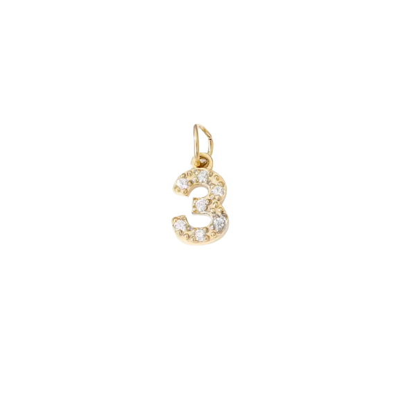 Latch &amp; Lock Charms Gold Numbers