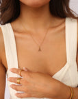 Initial Necklace Classic Gold