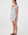 Delilah Dress Black Cream Check