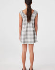Delilah Dress Black Cream Check