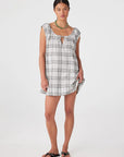 Delilah Dress Black Cream Check