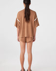 Orlando Oversized Tee Pecan & Cream