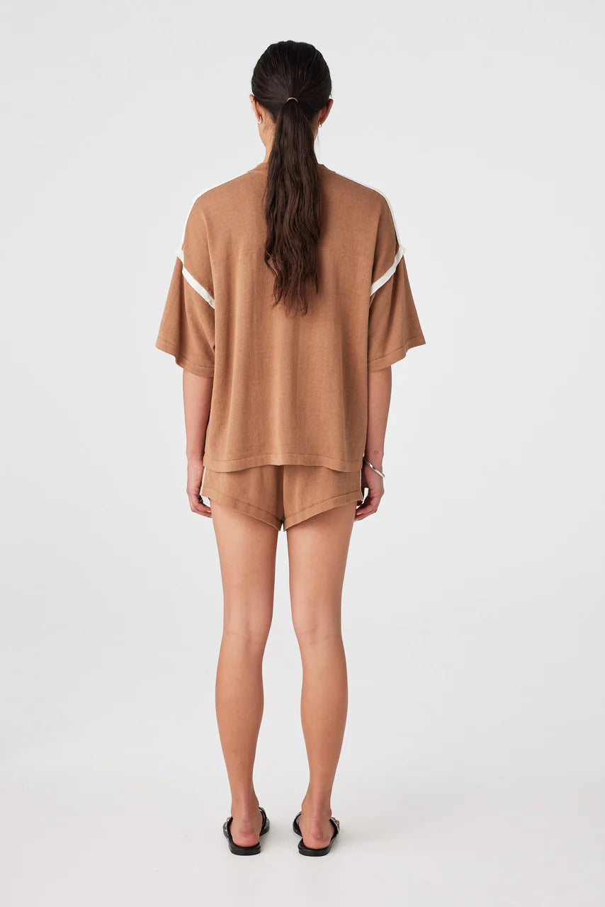 Orlando Oversized Tee Pecan &amp; Cream
