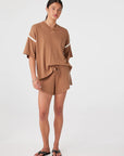 Orlando Oversized Tee Pecan & Cream