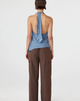 Alessia Halter Top teal Blue