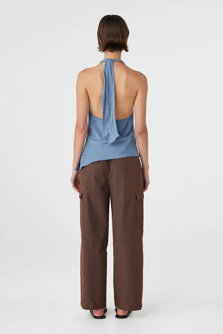 Alessia Halter Top teal Blue