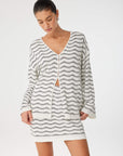 Onda Long Sleeve Cream Wave