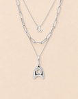Petite Zodiac & Bubble Initial Stack Silver