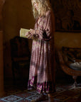Chateau Boho Midi Dress Grape