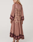 Chateau Boho Midi Dress Grape