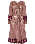 Chateau Boho Midi Dress Grape
