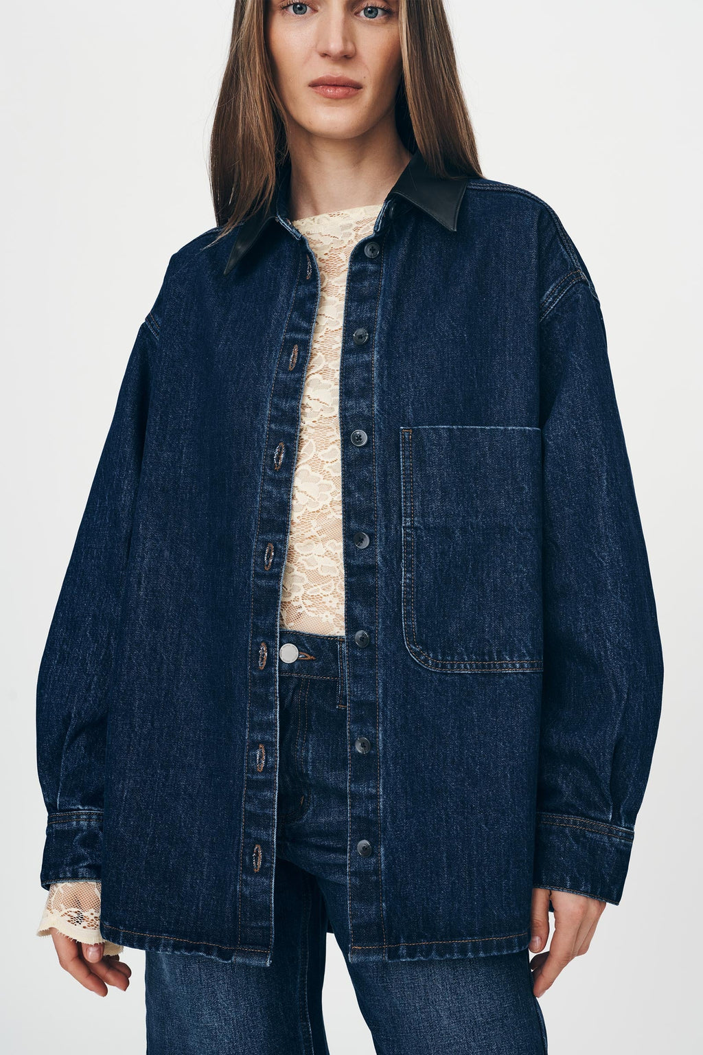 Clancy Oversized Jacket Indigo – By Barny