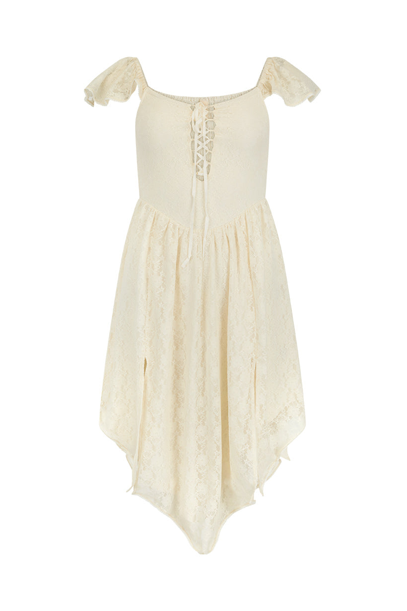Glastonbury Lace Dress Antique White