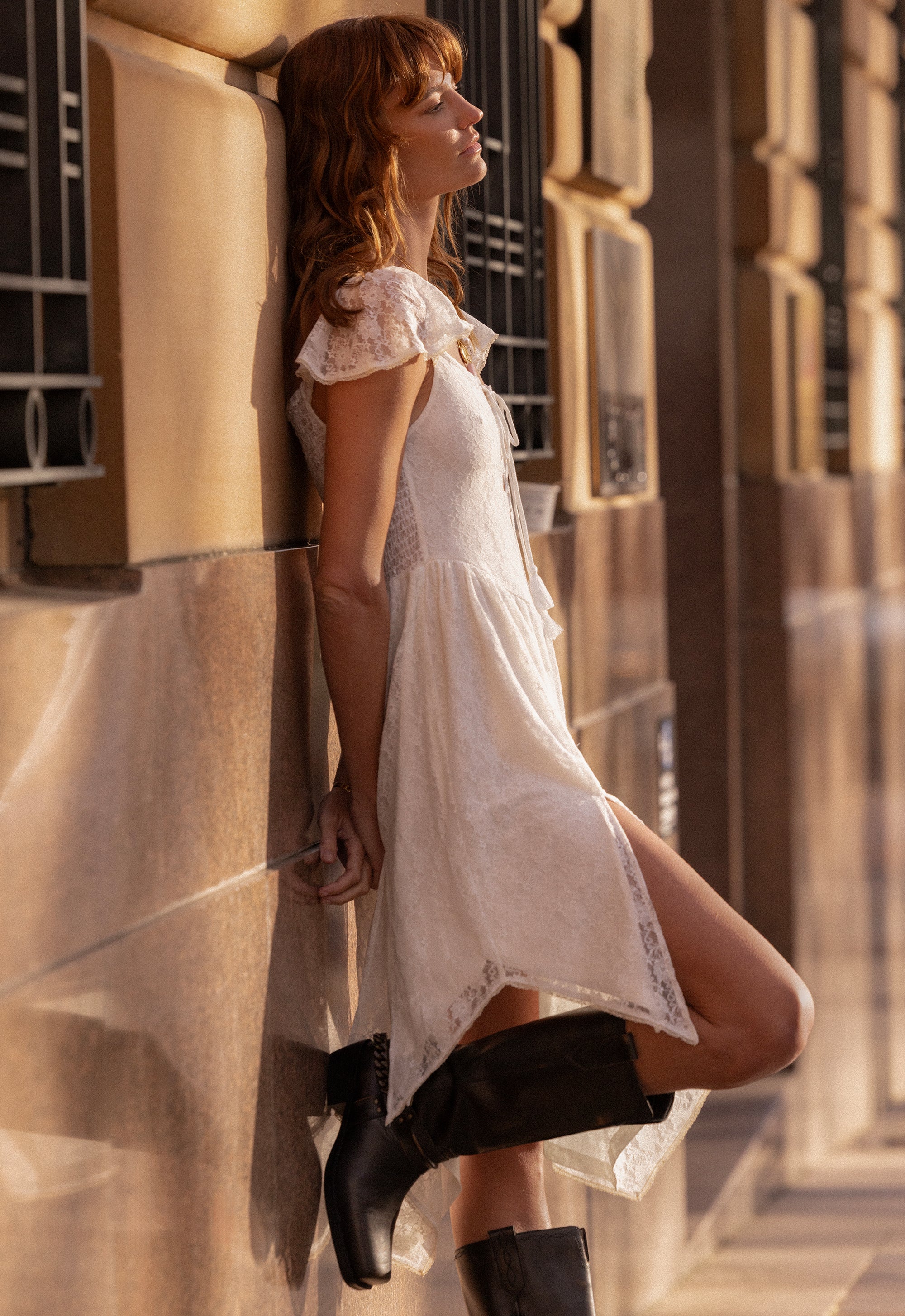 Glastonbury Lace Dress Antique White
