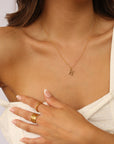 Initial Necklace Classic Gold