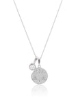 Libra Coin Necklace With Your Birthstone Silver