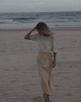 Quinn Wrap Midi Skirt Sand