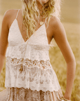 Irma Lace Halter Pearl