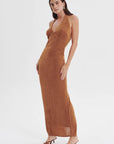 Justine Midi Dress Brown Sugar