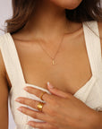 Initial Necklace Classic Gold