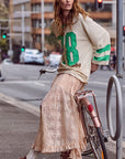 Labyrinth Lace Maxi Skirt Peach Bliss