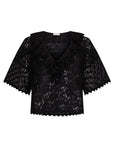 Lux Lisbon Lace Blouse Onyx